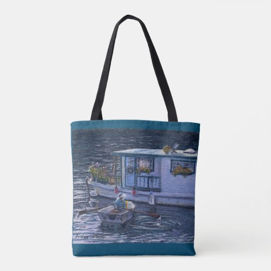 "Huis op het water" Canvas tas (Achterkant)