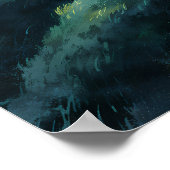 Huis op Monlit Hill - Impressionisme stijl Poster (Hoek)