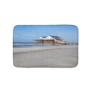 Huis op stelten op het strand van St. Peter Ording Badmat