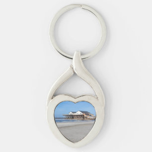 Huis op stelten op het strand van St. Peter Ording Sleutelhanger
