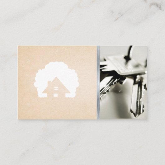 Huis pictogram | Sleutels Visitekaartje (Achterkant)