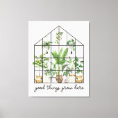 Huis Plant Goed Quote Canvas Afdruk (Voorkant)
