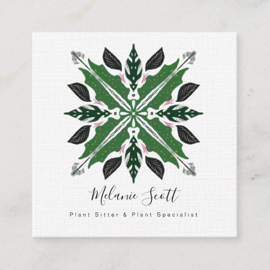 Huis Plant verlaat botanische specialist Vierkante Visitekaartje (Voorkant)