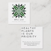 Huis Plant verlaat botanische specialist Vierkante Visitekaartje (Voorkant / Achterkant)