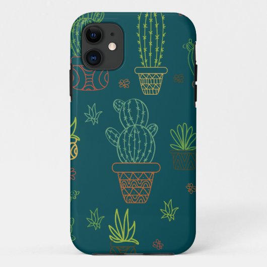 Huis Planten Cacti Illustratie Boho Cactus Case-Mate iPhone Case (Achterkant)