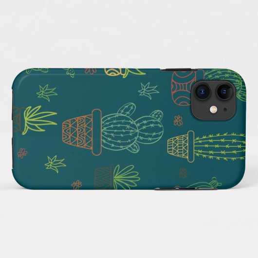 Huis Planten Cacti Illustratie Boho Cactus Case-Mate iPhone Case (Achterkant (horizontaal))