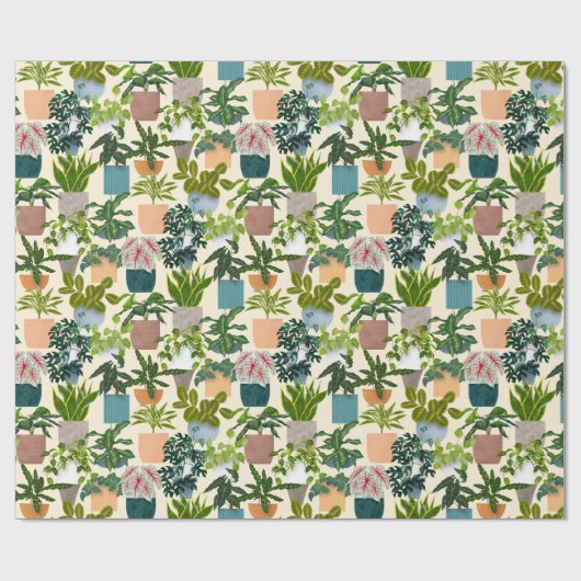 Huis Planten Cadeaupapier (Vlak)