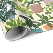 Huis Planten Cadeaupapier (Rol Hoek)