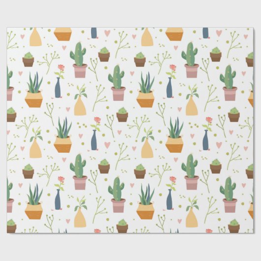 Huis Planten Cadeaupapier (Vlak)