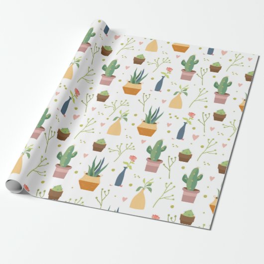 Huis Planten Cadeaupapier (Uitgerold)