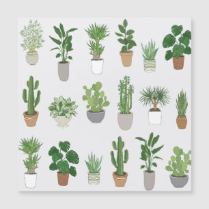 Huis planten,  doodle patroon