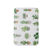 Huis planten,  doodle patroon badmat (Voorkant Verticaal)
