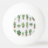 Huis planten, doodle patroon pingpongbal (Achterkant)