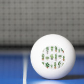 Huis planten, doodle patroon pingpongbal (Net)