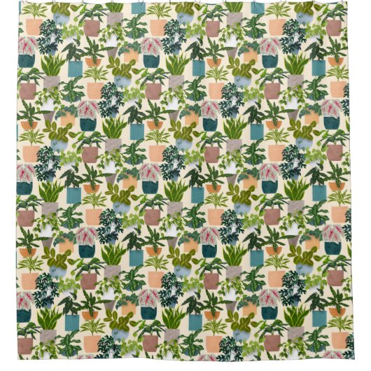 Huis Planten Douchegordijn (Voorkant)