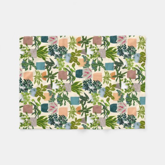 Huis Planten Fleece Deken (Voorkant (Horizontaal))
