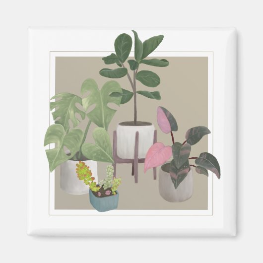 Huis planten. magneet (Voorkant)