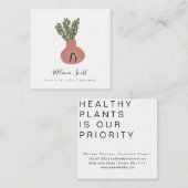 Huis Potplant Botanisch Specialist Botanicus Vierkante Visitekaartje (Voorkant / Achterkant)