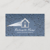 Huis reinigen stroom was Stoosterblauw reinigen Visitekaartje (Voorkant)