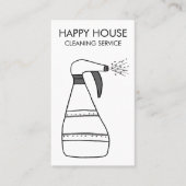 Huis reinigen Thuisdiensten Levert spuitfles Visitekaartje (Voorkant)