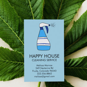 Huis reinigen Thuisdiensten Levert spuitfles Visitekaartje