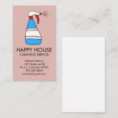 Huis reinigen Thuisdiensten Levert spuitfles Visitekaartje (Voorkant / Achterkant)