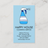 Huis reinigen Thuisdiensten Levert spuitfles Visitekaartje (Voorkant)