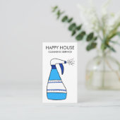 Huis reinigen Thuisdiensten Levert spuitfles Visitekaartje (Staand voorkant)