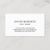 Huis Reiniging Eco Water Drop House Logo Blauw Visitekaartje (Achterkant)