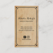 Huis Reiniging Stofzuiger Retro Visitekaartje (Achterkant)