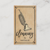 Huis Reiniging Stofzuiger Retro Visitekaartje (Voorkant)