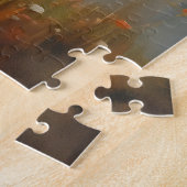 Huis Rivier Landschap Legpuzzel (Zijkant)