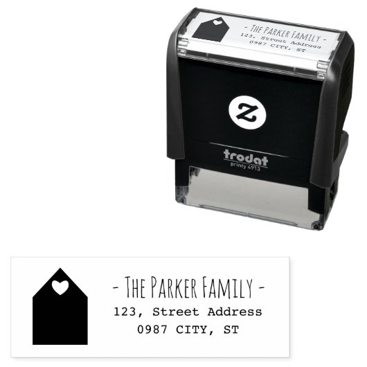 Huis romantisch | modern adres rubberen stempel (In situ)