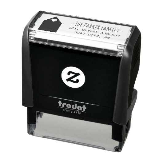 Huis romantisch | modern adres rubberen stempel (Product)