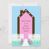 Huis Rond het Huis Bruids Douche Uitnodiging (Voorkant)