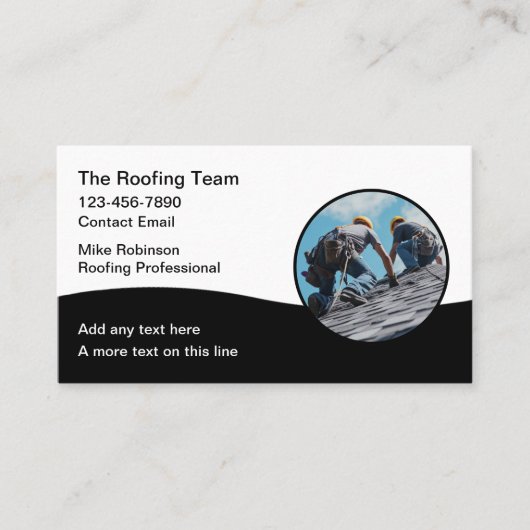 Huis Roofing Services Moderne Visitekaartjes (Voorkant)