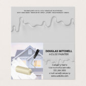 Huis Schilder | Druppelende Verf Visitekaartje (Buitenkant ongevouwen)