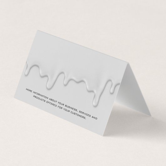 Huis Schilder | Druppelende Verf Visitekaartje (Achterkant)