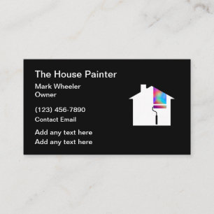 Huis Schilder Huis Schilderen Logo Ontwerp Visitekaartje