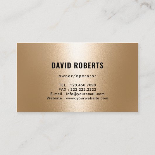 Huis Schilder Marine Blauw & Goud Schilderij Servi Visitekaartje (Achterkant)