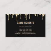 Huis Schilder Moderne Gouden Drips Schilderij Serv Visitekaartje (Achterkant)