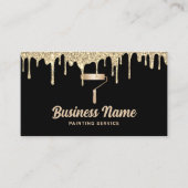 Huis Schilder Moderne Gouden Drips Schilderij Serv Visitekaartje (Voorkant)