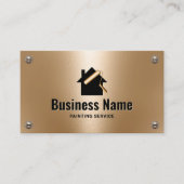 Huis Schilder Moderne Gouden Schilderij Service Visitekaartje (Voorkant)