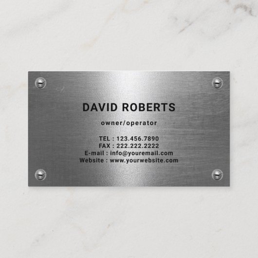 Huis Schilder Moderne Metalen Schilderij Service Visitekaartje (Achterkant)