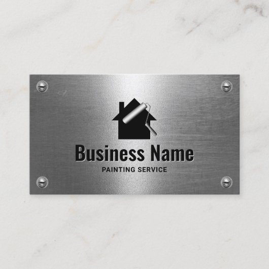 Huis Schilder Moderne Metalen Schilderij Service Visitekaartje (Voorkant)