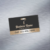 Huis Schilder Moderne Zwart & Goud Schilderen Serv Magnetisch Visitekaartje (Voorbeeld)
