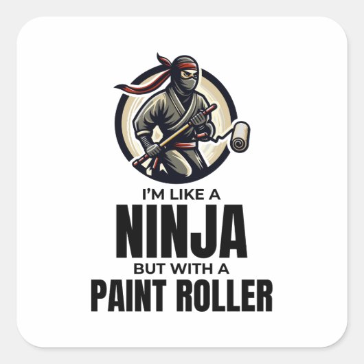 Huis Schilder Muur Schilderen Interieur Decorator Vierkante Sticker (Voorkant)