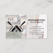 Huis Schilder | Verfroller op Hout Visitekaartje (Voorkant)