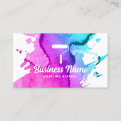 Huis Schilder Waterverf Schilderij Service Visitekaartje (Voorkant)