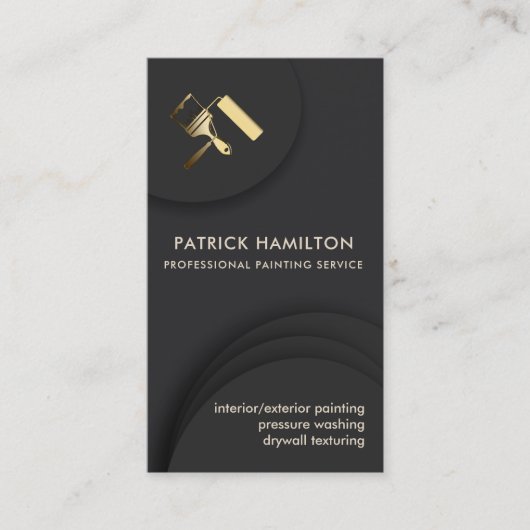 Huis schilderen professionele elegante moderne QR- Visitekaartje (Voorkant)